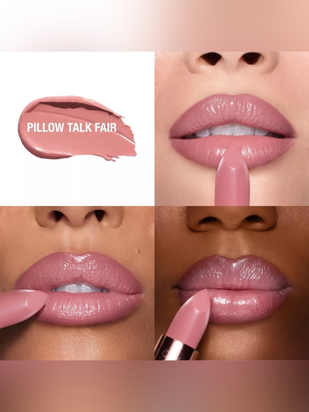 Charlotte Tilbury • K.I.S.S.I.N.G Lipstick in Pillowtalk Fair • New in Box - Picture 6 of 9
